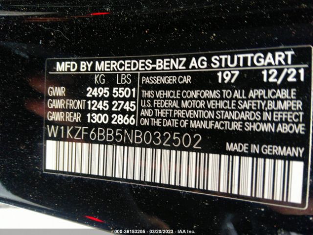 W1KZF6BB5NB032502 Mercedes-Benz E-class Amg E 53