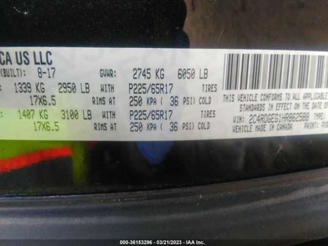 2C4RDGEG1HR862588 Dodge Grand Caravan Gt