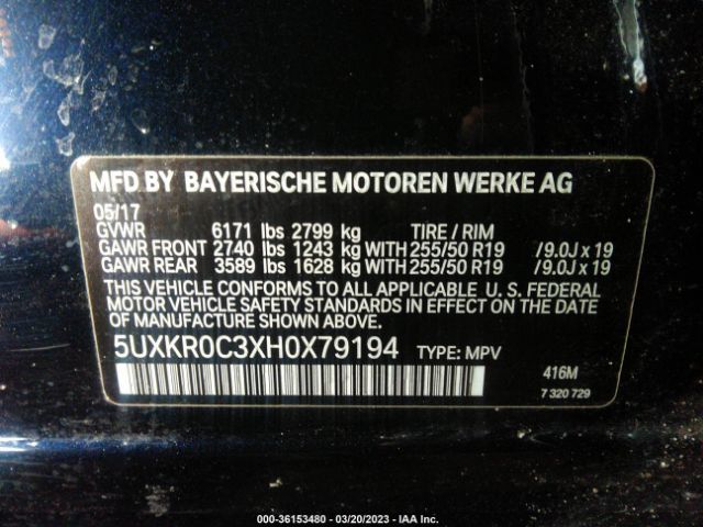 5UXKR0C3XH0X79194 BMW X5 Xdrive35i