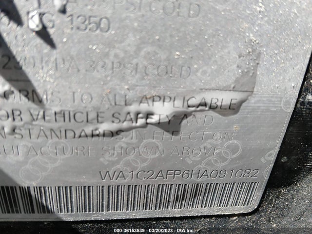 WA1C2AFP6HA091082 Audi Q5 PREMIUM