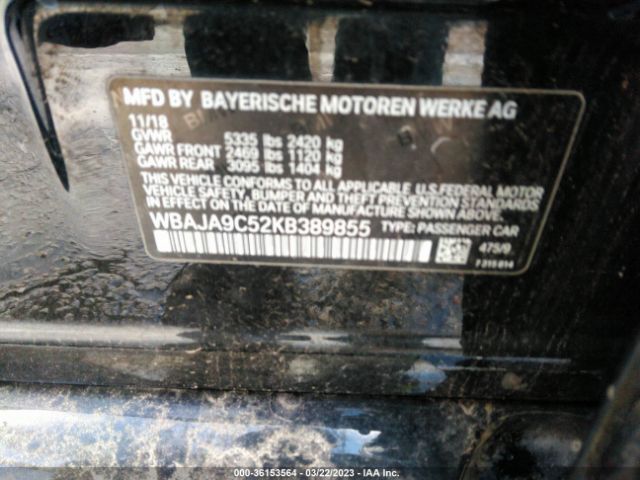 WBAJA9C52KB389855 BMW 5 Series 530e Iperformance