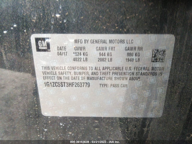Chevrolet MALIBU LS 2017 1G1ZC5ST3HF263779 Image 9