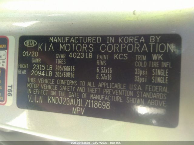 KNDJ23AU1L7118698 KIA SOUL LX