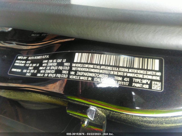 ZASPAKBN6K7C49713 Alfa Romeo STELVIO TI