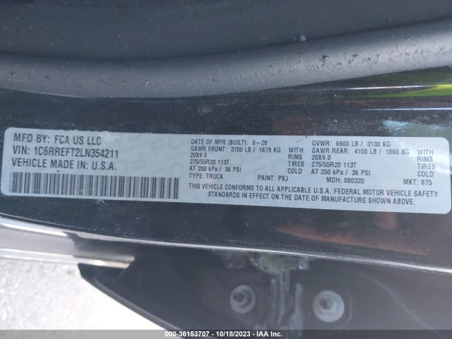 1C6RREFT2LN354211 RAM 1500 Big Horn