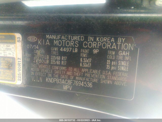 KNDPB3AC8F7694536 KIA Sportage Lx