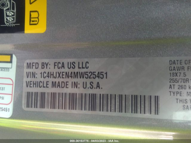 1C4HJXEN4MW525451 Jeep Wrangler Unlimited Sahara