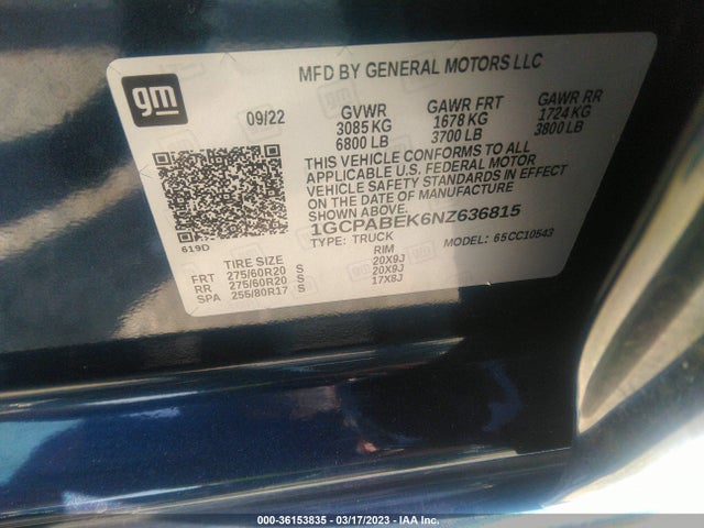 Chevrolet Silverado 1500 Custom 2022 1GCPABEK6NZ636815 Image 9