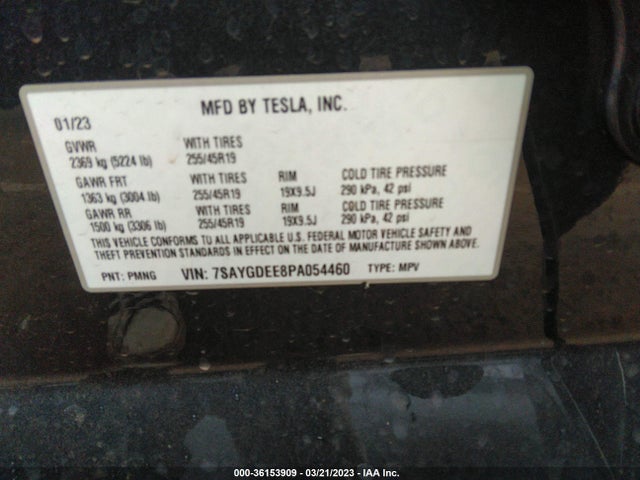 7SAYGDEE8PA054460 Tesla Model Y Long Range