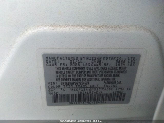 3N1AB7AP9GY224924 Nissan SENTRA SR