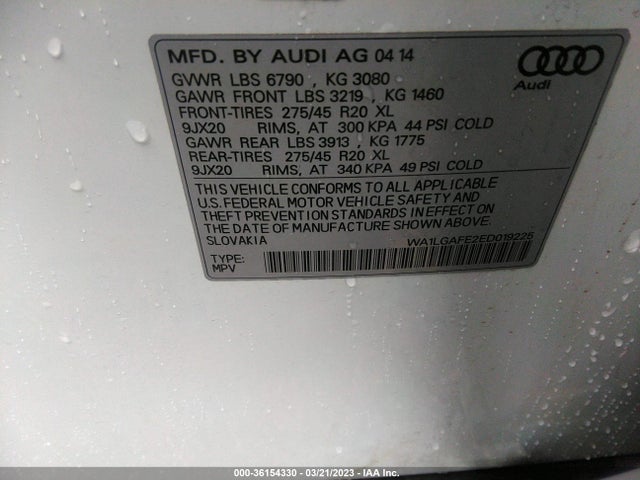 WA1LGAFE2ED019225 Audi Q7 3.0t Premium Plus