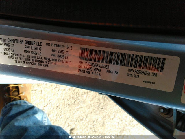 1C3CCBCG0EN125359 Chrysler 200 Limited