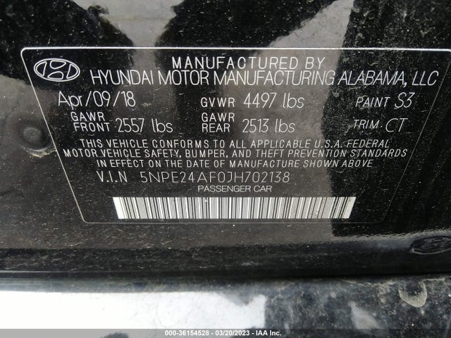 Hyundai SONATA SE 2018 5NPE24AF0JH702138 Image 10