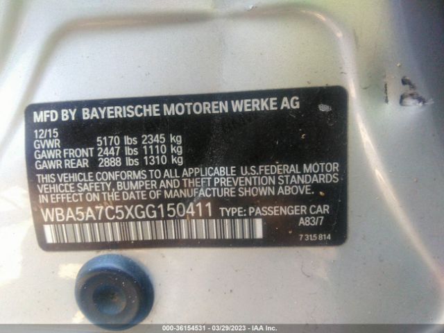 WBA5A7C5XGG150411 BMW 5 Series 528i Xdrive