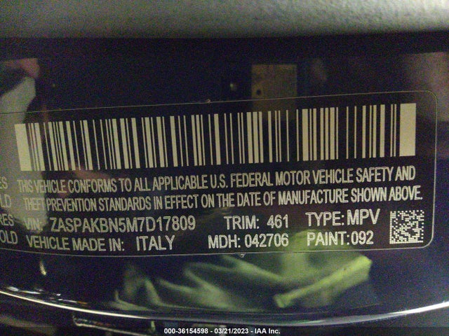 ZASPAKBN5M7D17809 Alfa Romeo STELVIO TI