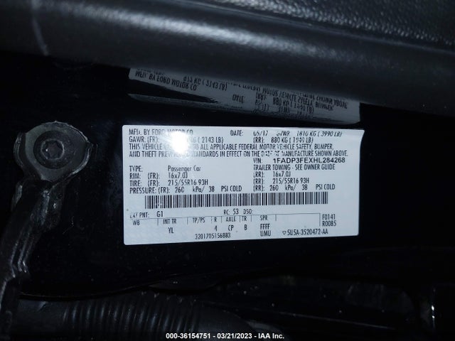 Ford FOCUS SE 2017 1FADP3FEXHL284268 Image 10