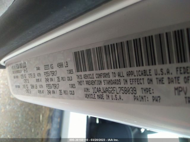 1C4AJWAG2FL758039 Jeep Wrangler Sport