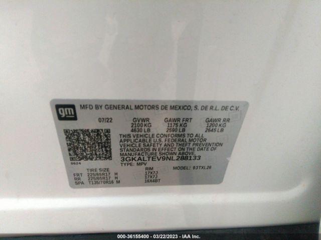 3GKALTEV9NL288133 GMC Terrain Sle