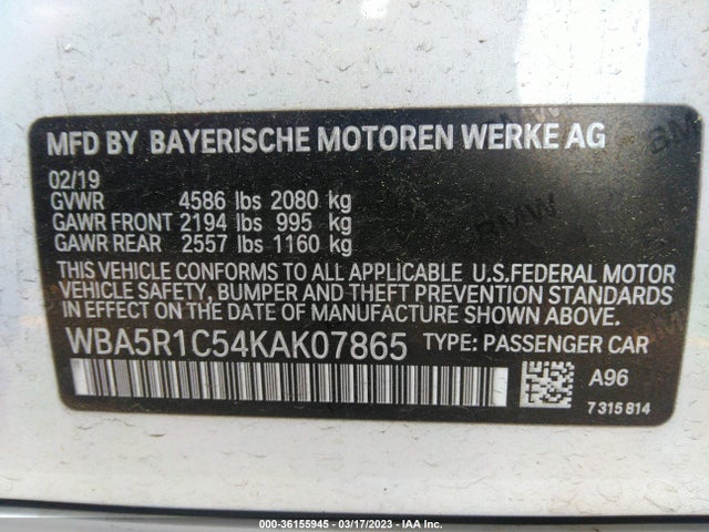 BMW 3 Series 330i 2019 WBA5R1C54KAK07865 Image 9