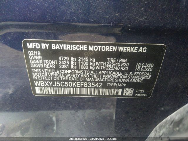 WBXYJ5C50KEF83542 BMW X2 Xdrive28i