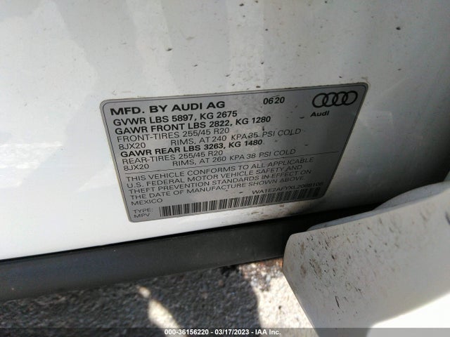 WA1E2AFYXL2088108 Audi Q5 Premium Plus