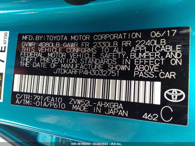 Toyota Prius Prime Plus/premium/advanced 2017 JTDKARFP4H3032751 Image 9