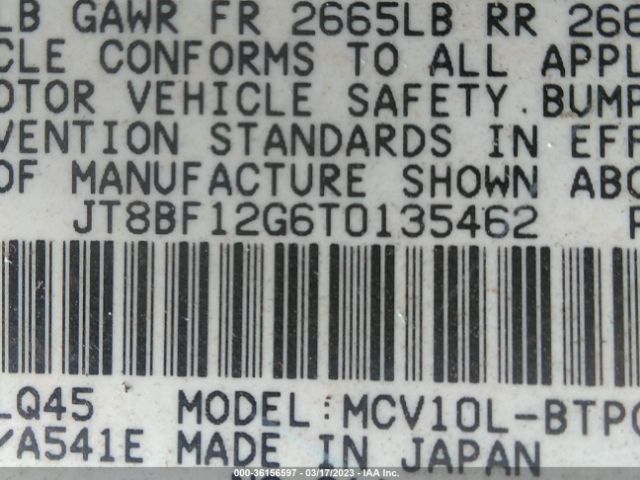 1996 LEXUS ES JT8BF12G6T0135462 Photo 8