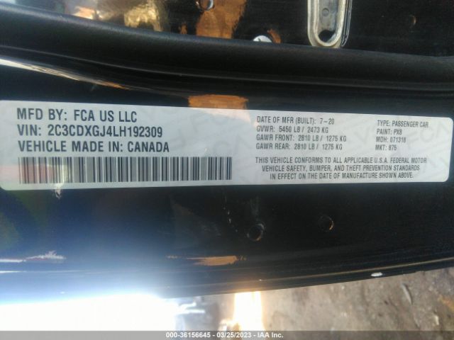 2C3CDXGJ4LH192309 Dodge Charger Scat Pack