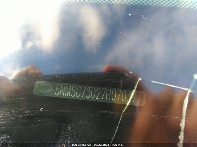 2007 HYUNDAI SANTA FE GLS VIN: 5NMSG73D27H070377