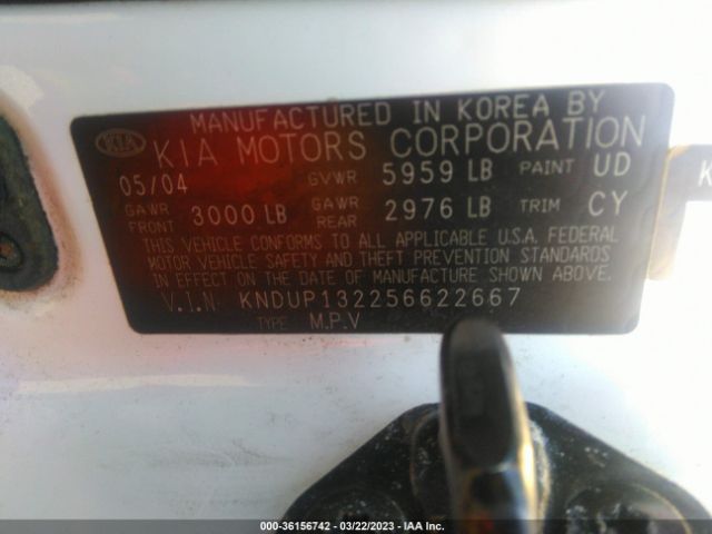 KNDUP132256622667 KIA Sedona Lx/ex