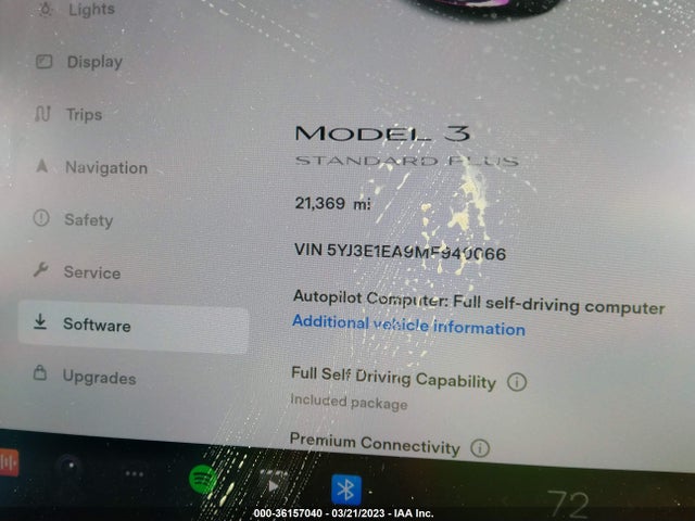 Tesla Model 3 Standard Range Plus 2021 5YJ3E1EA9MF940066 Image 8