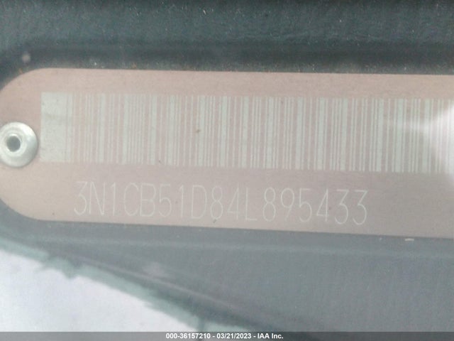 2004 NISSAN SENTRA S VIN: 3N1CB51D84L895433