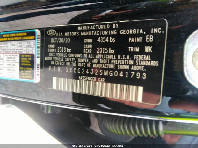 5XXG24J25MG041793 KIA K5 LX
