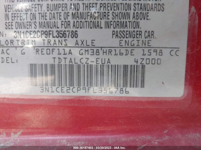 Nissan Versa Note S Plus 2015 3N1CE2CP9FL356786 Image 11