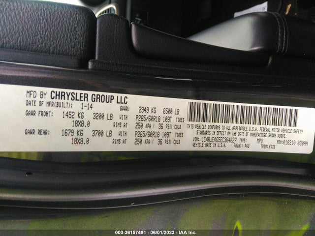 1C4RJEAG5EC364627 Jeep Grand Cherokee Laredo