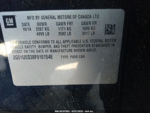 Cadillac Xts Livery Package 2015 2G61U5S38F9161548 Image 9