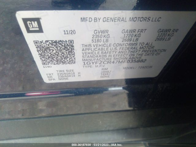 1GYFZCR47MF035882 Cadillac Xt4 Fwd Premium Luxury