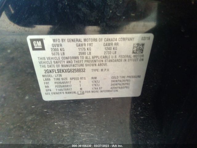 2GKFLSEKXG6258832 GMC Terrain Sle