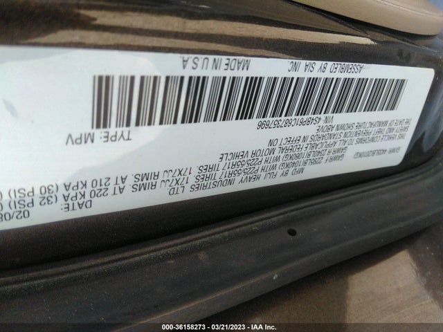 2008 SUBARU OUTBACK I/LL BEAN W/NAV VIN: 4S4BP61C687357696