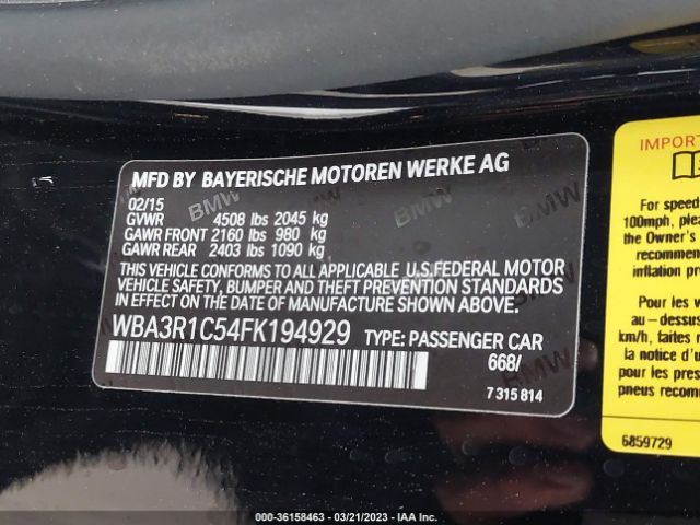 WBA3R1C54FK194929 BMW 4 Series 435i