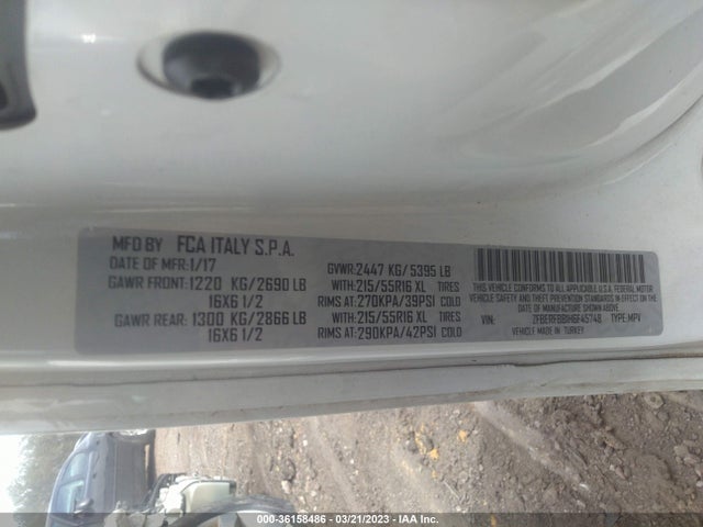 RAM Promaster City Cargo Van Tradesman Slt 2017 ZFBERFBB1H6F45748 Image 10