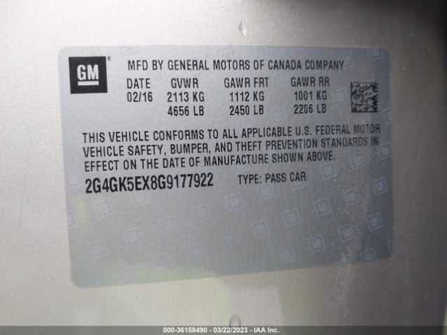 2G4GK5EX8G9177922 Buick Regal