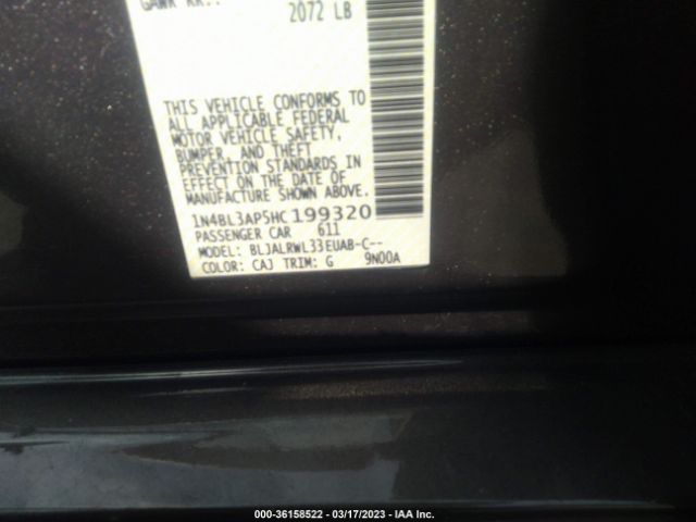 1N4BL3AP5HC199320 Nissan Altima 3.5 Sl