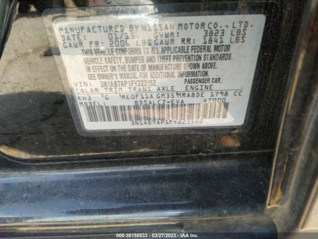 3N1AB7AP1FY223152 Nissan SENTRA S