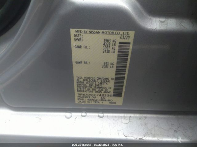 1N4BL4CV0LC248336 Nissan Altima 2.5 Sr
