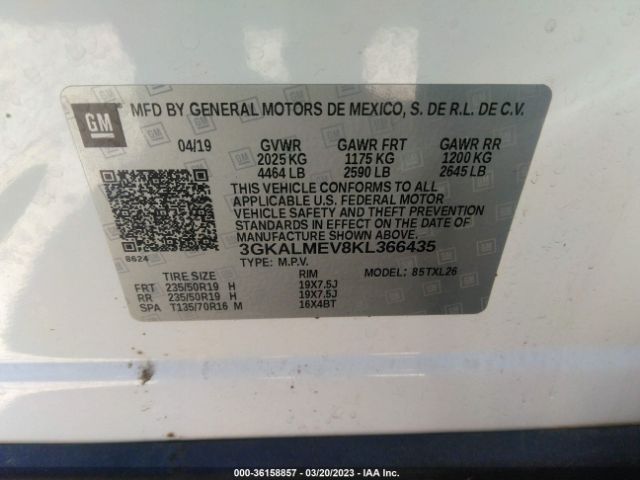 3GKALMEV8KL366435 GMC Terrain Sle