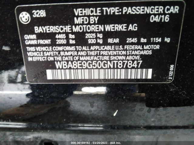 WBA8E9G50GNT87847 BMW 3 Series 328i