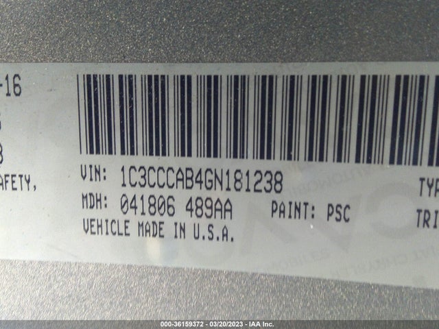 1C3CCCAB4GN181238 Chrysler 200 Limited