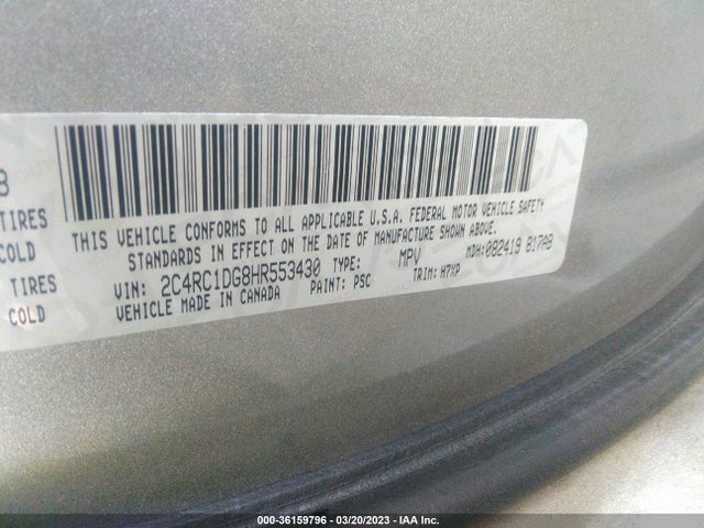 2C4RC1DG8HR553430 Chrysler Pacifica Touring