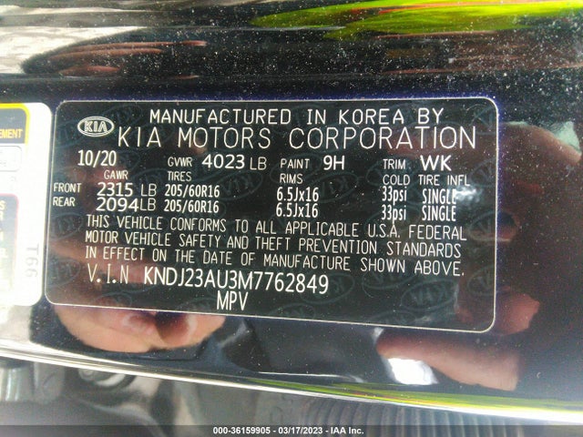 KIA SOUL LX 2021 KNDJ23AU3M7762849 Image 10